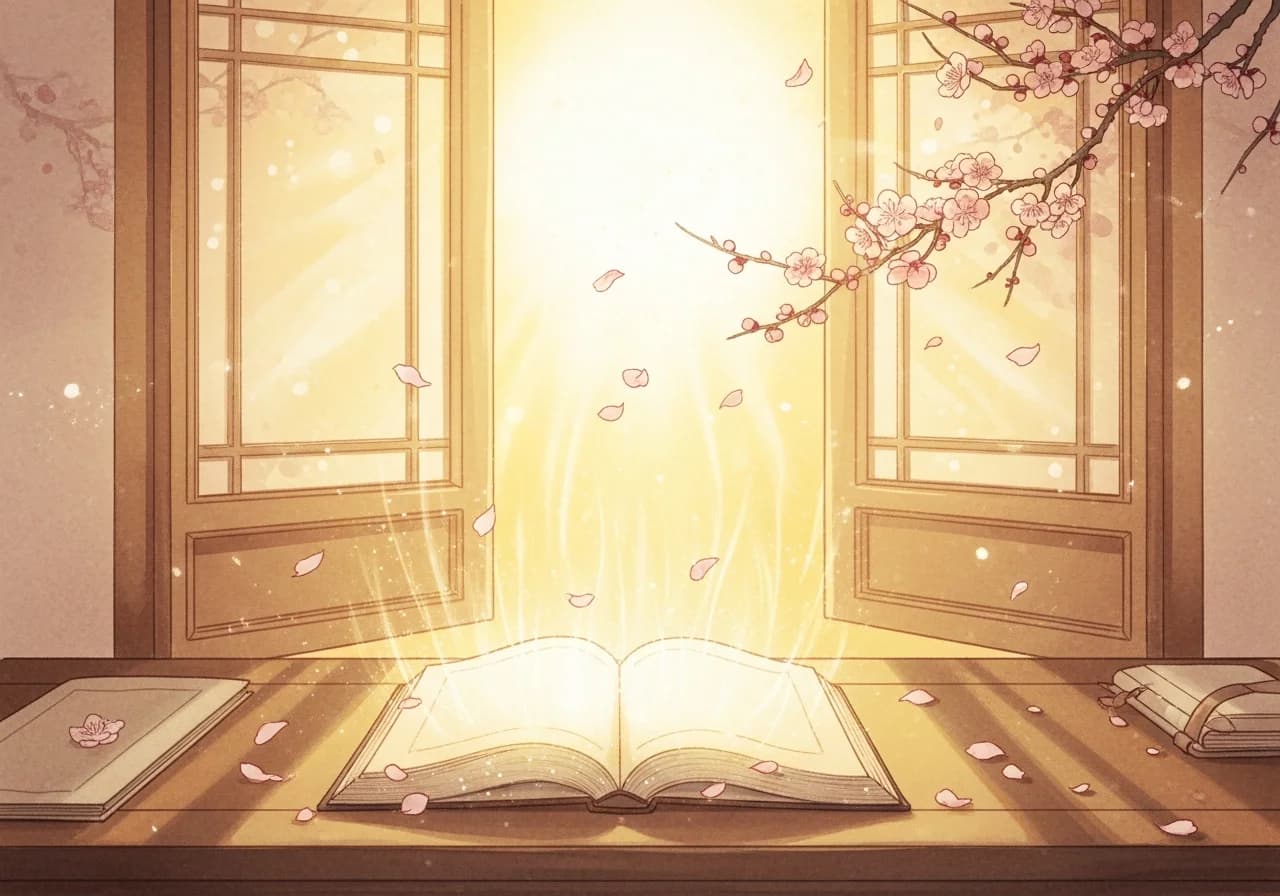 Reading a Book Clearly and Intently — A Classic Auspicious Omen