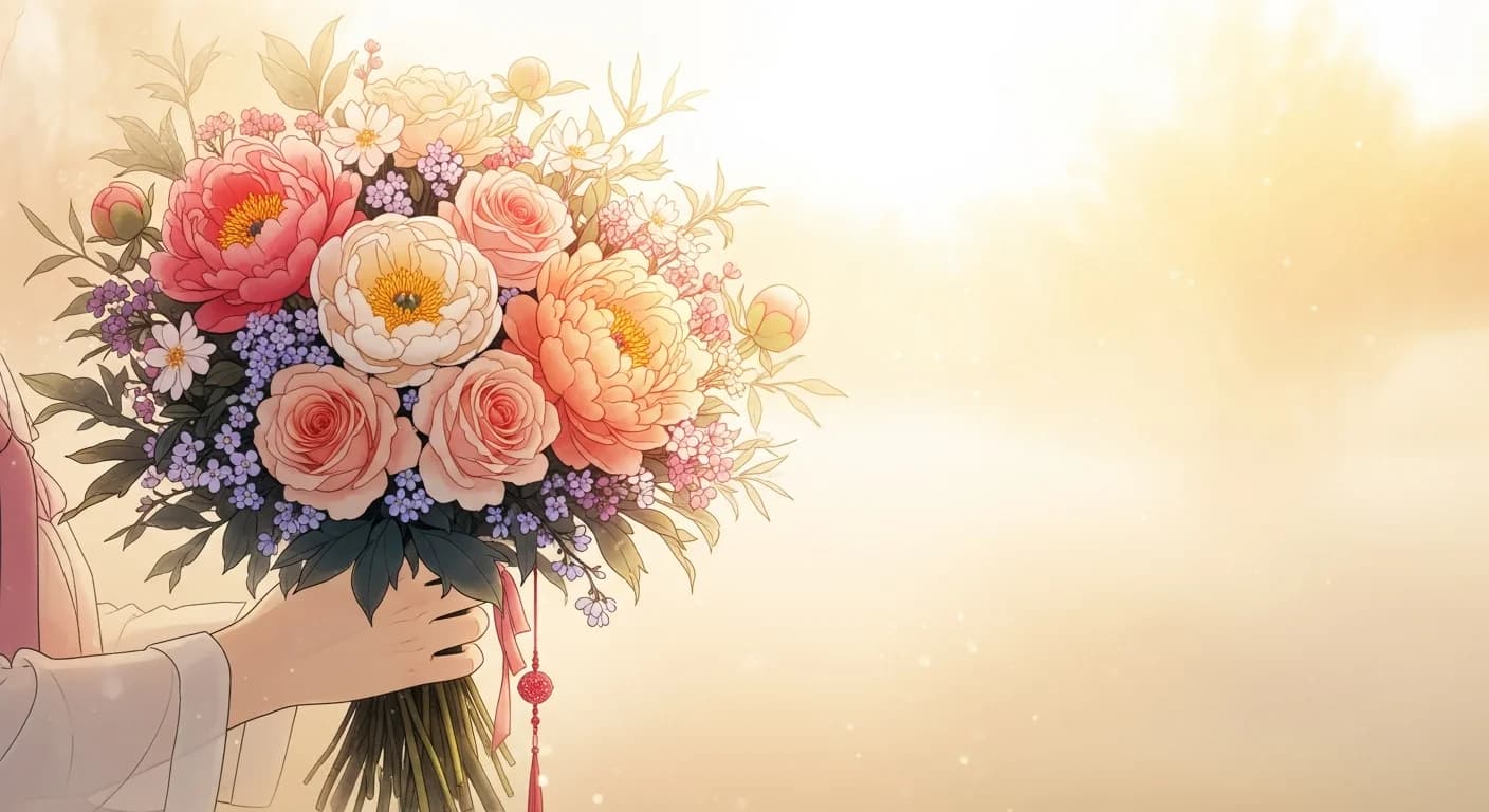 꽃 받는 꿈 해몽 — 사랑, 재물, 인정의 신호