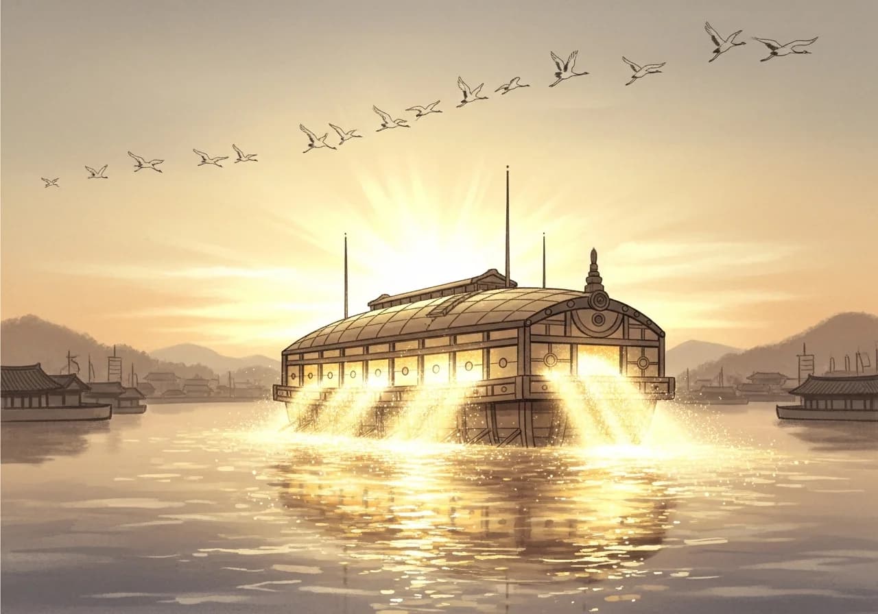 길몽 — 잔잔한 항해, 재물과 귀인의 징조