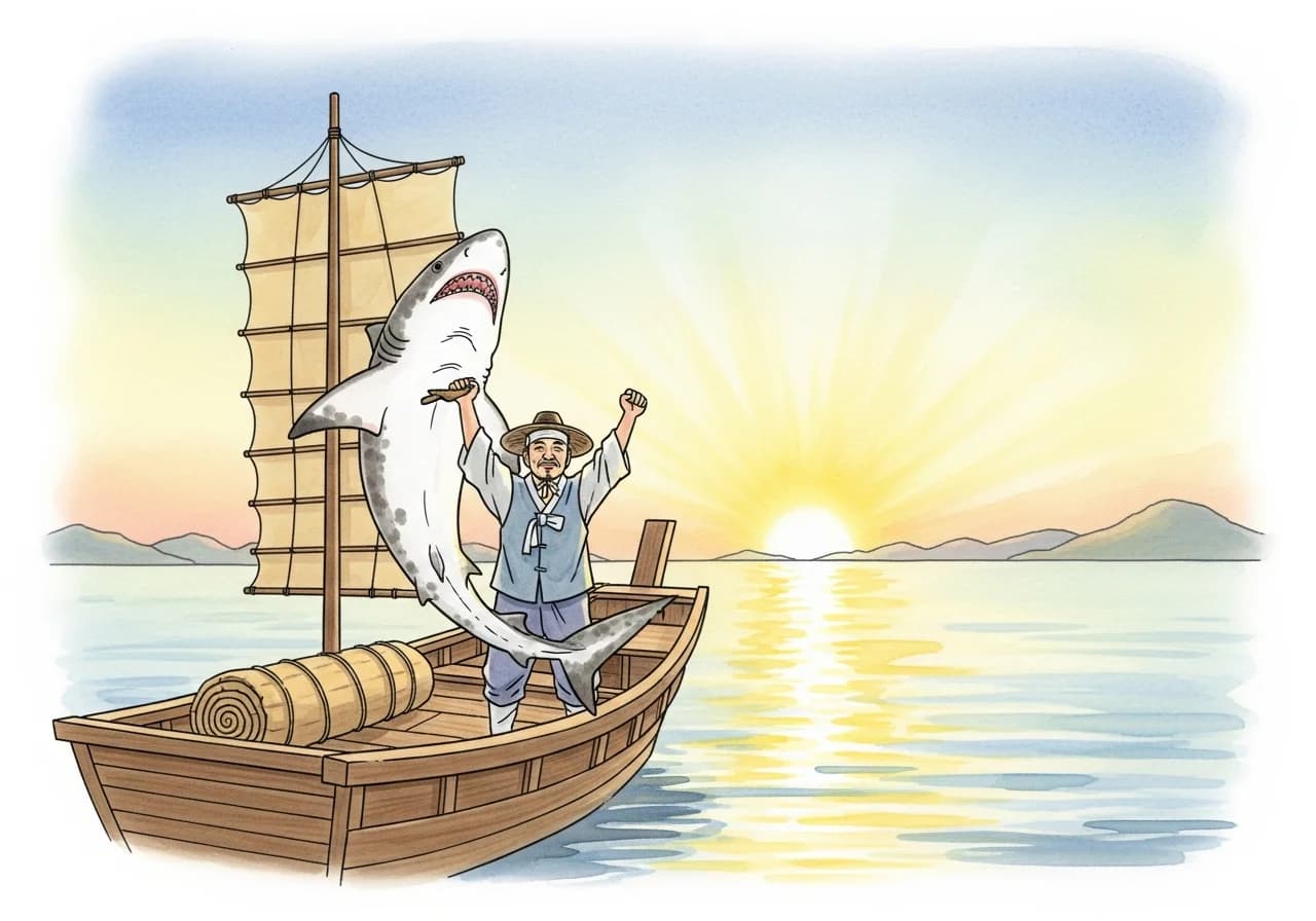 상어꿈 — 길몽: 정복과 성공의 예고