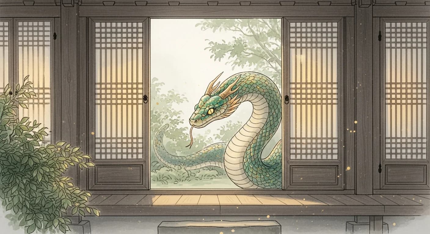 뱀이 집에 들어오는 꿈 해몽 - 재물과 행운의 길몽 완벽 정리