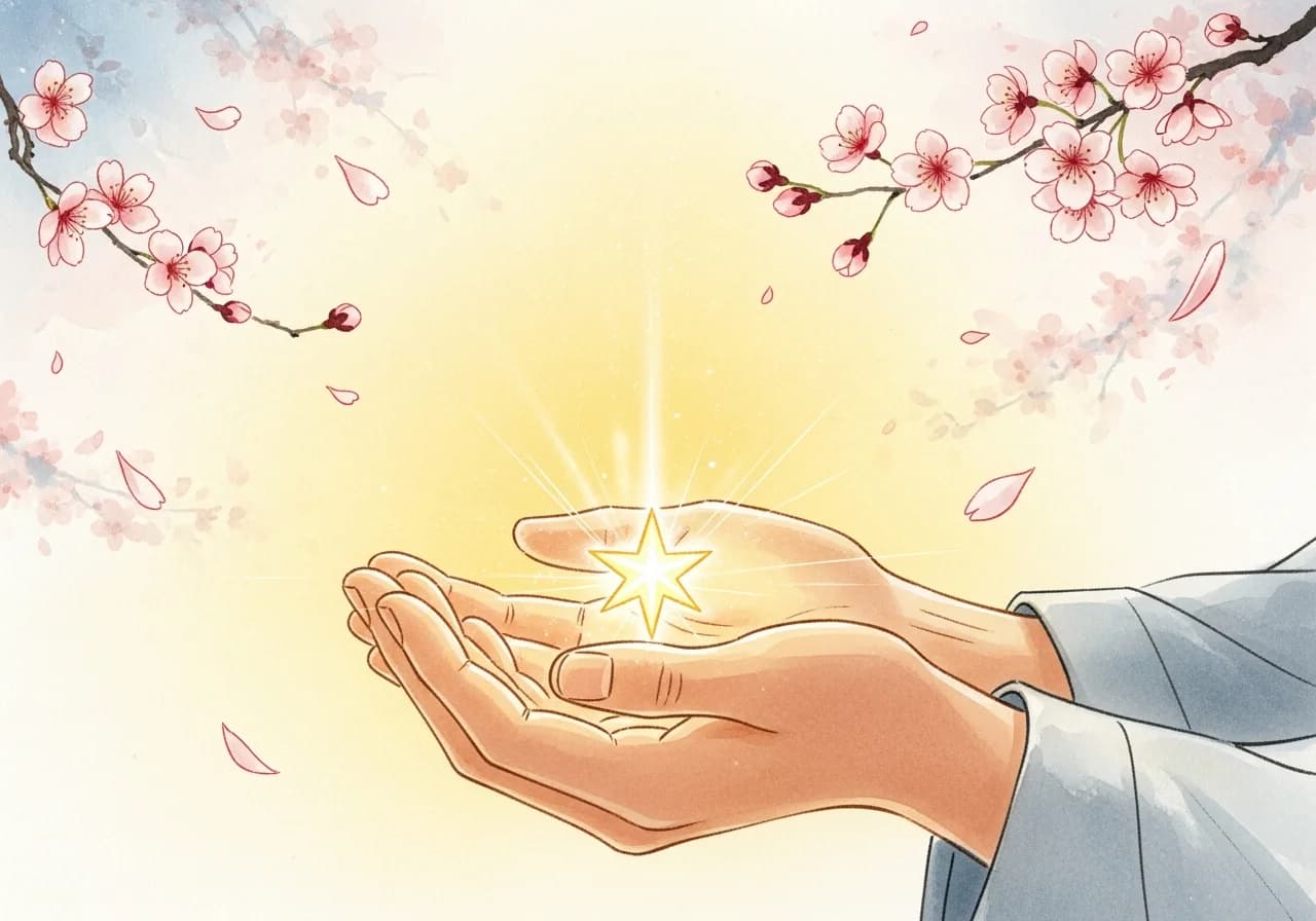 길몽 — 반짝이는 별, 별이 품으로 오는 꿈