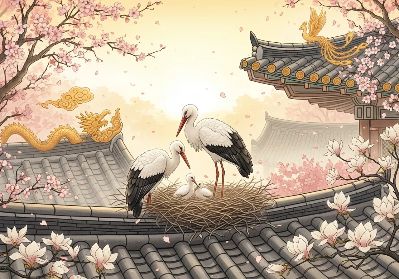 황새 꿈 — 길몽의 의미