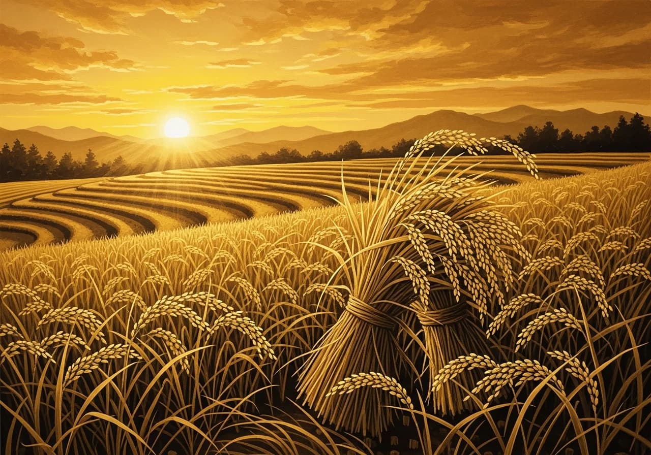 길몽: 완성과 수확, 감정 치유의 석양