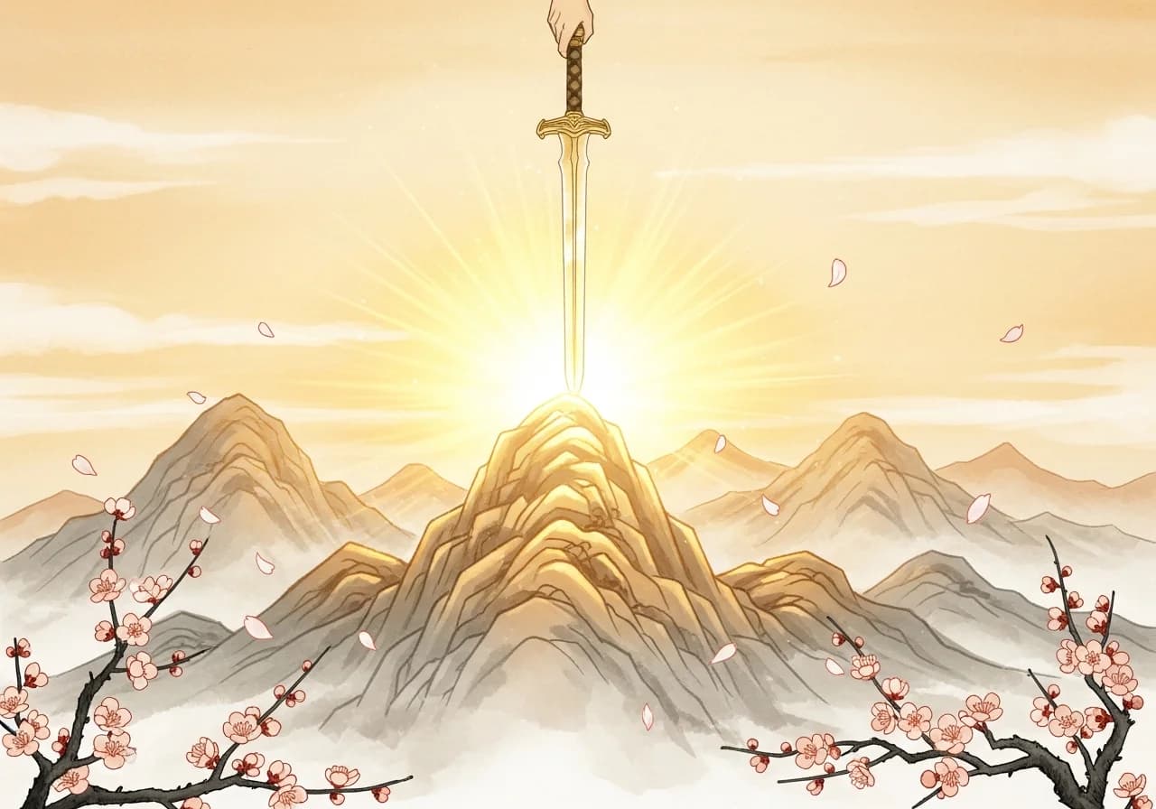 검을 받거나 얻는 꿈 — 강력한 길몽