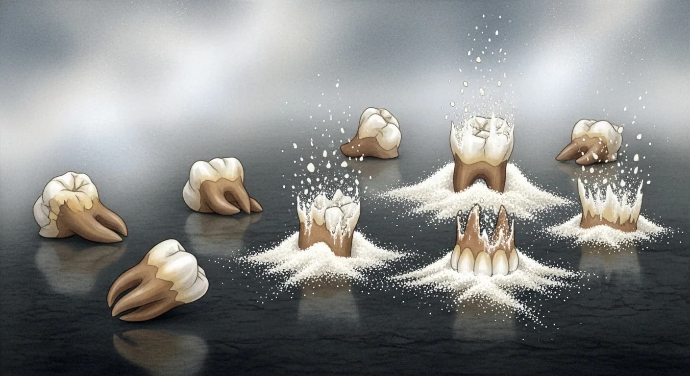이빨이 부스러지는 꿈 해몽 — 서서히 무너지는 경고의 신호