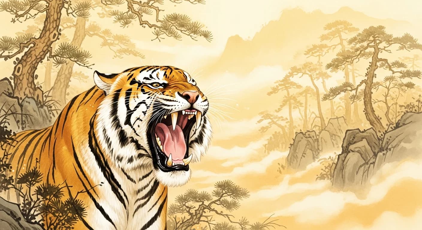 호랑이에게 물리는 꿈 해몽 — 행운의 전달인가, 위협의 신호인가?