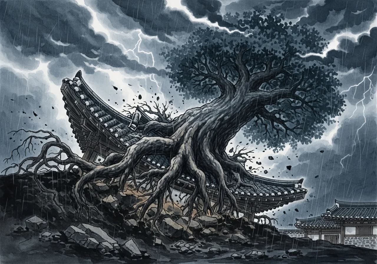 나무가 쓰러지는 꿈 — 기본 흉몽 해석