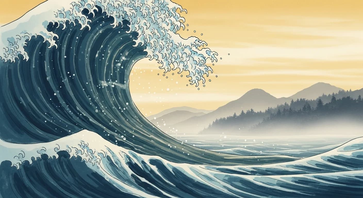 쓰나미/해일 꿈해몽 — 경외감과 공포가 운명을 가른다