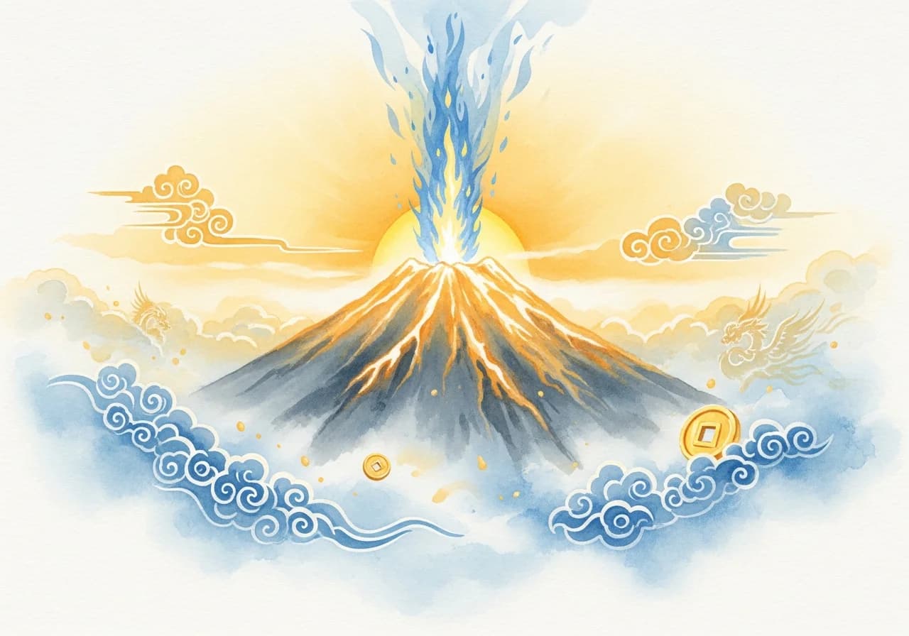 화산 꿈이 길몽인 경우 — 명성·성공·재탄생의 신호