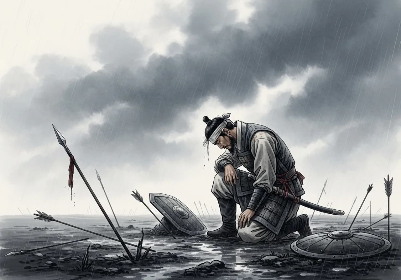 전쟁 꿈 흉몽 해석 — 패배, 피난, 도주