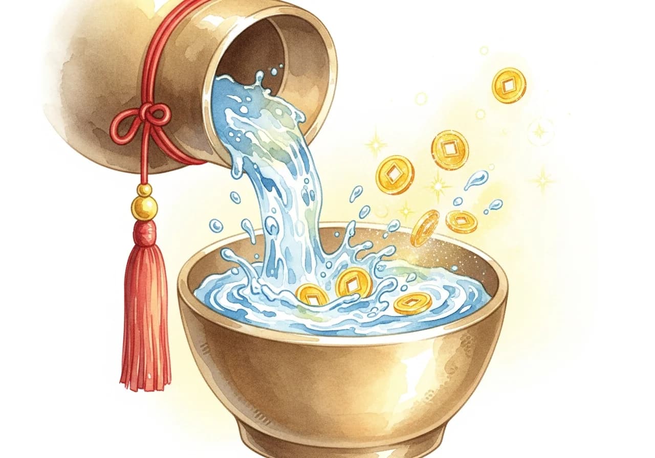 맑은 물 꿈 — 재물과 기회의 전령