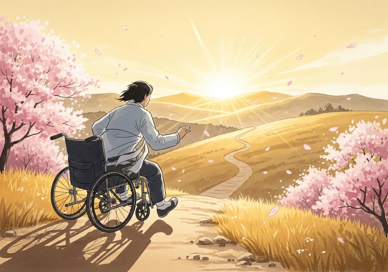 휠체어에서 일어나 걷는 꿈 — 삶을 되찾는 강한 길몽