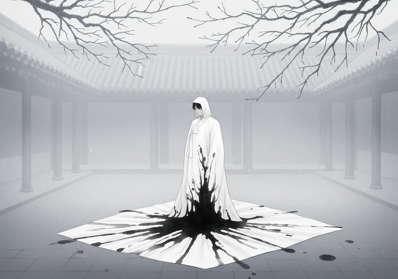 흉몽 — 흰 상복과 얼룩진 옷이 전하는 경고