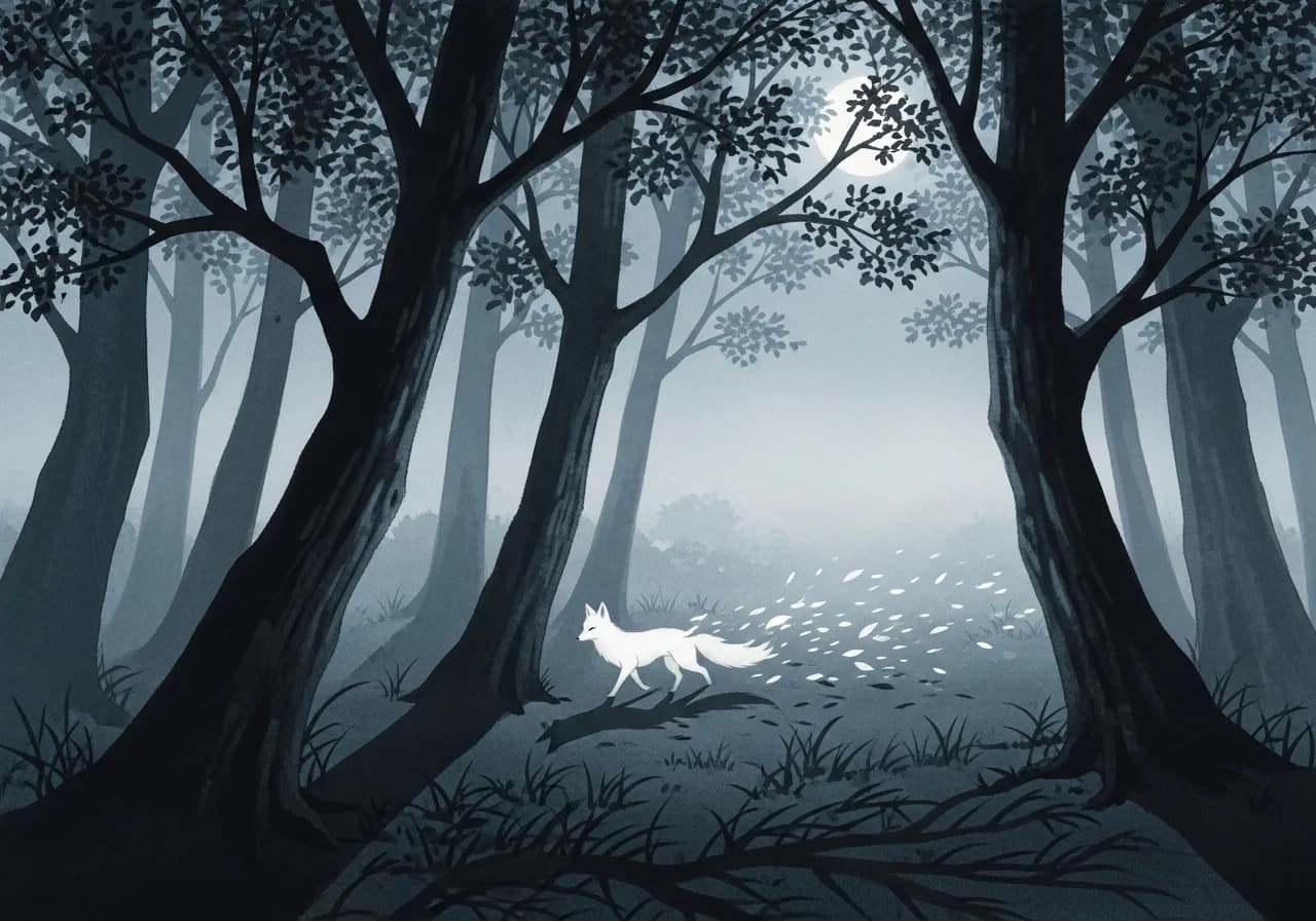 흰 여우가 도망치거나 사라지는 꿈 — 흉몽 신호