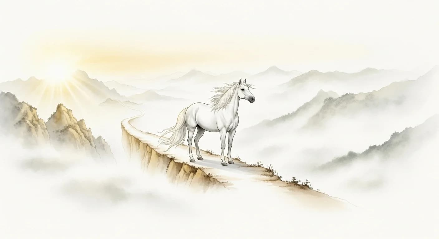 백마 꿈해몽 — 순수한 발전과 명예의 상징