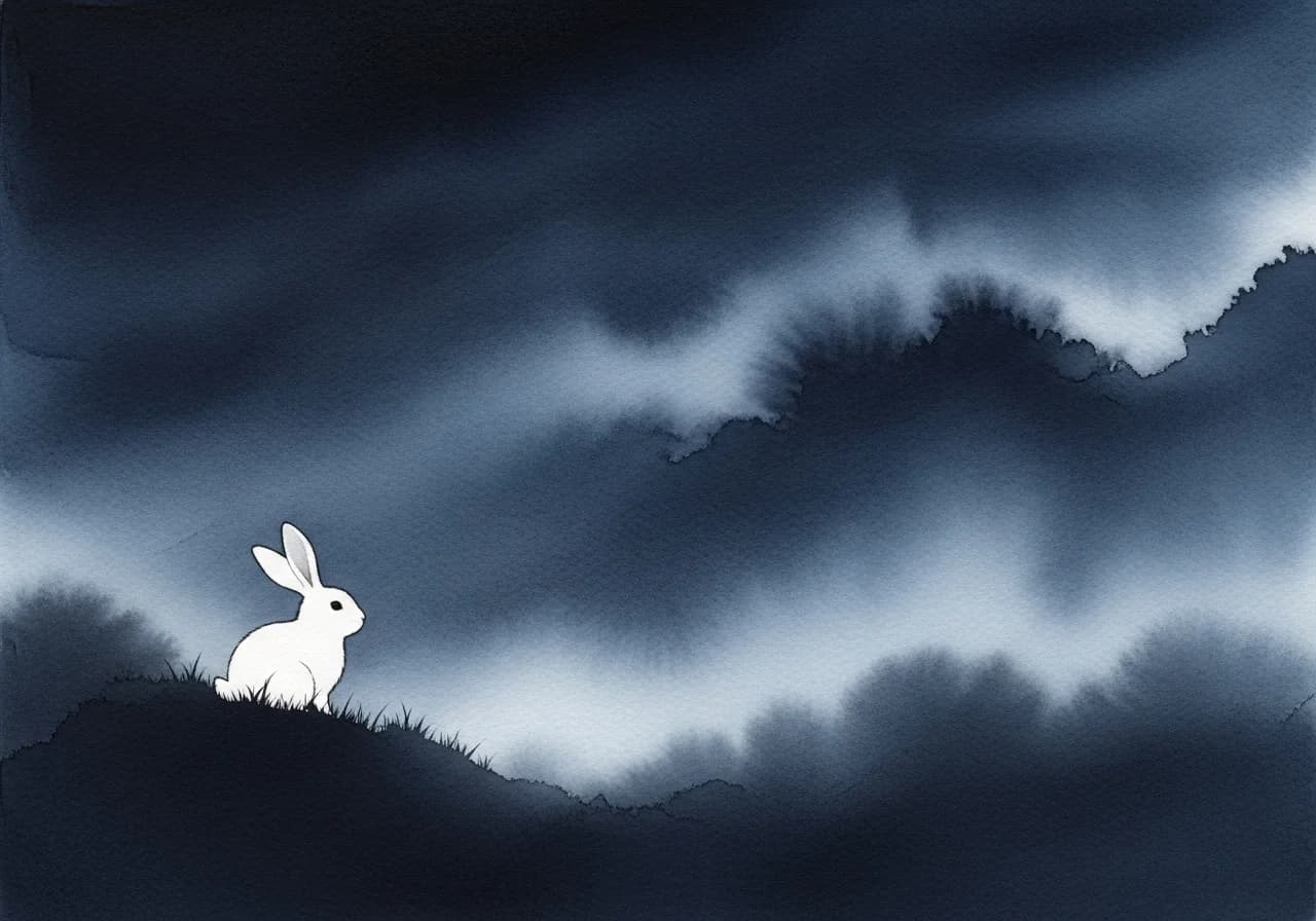 흰 토끼가 집으로 들어오는 꿈 — 가정에 경사가 찾아온다