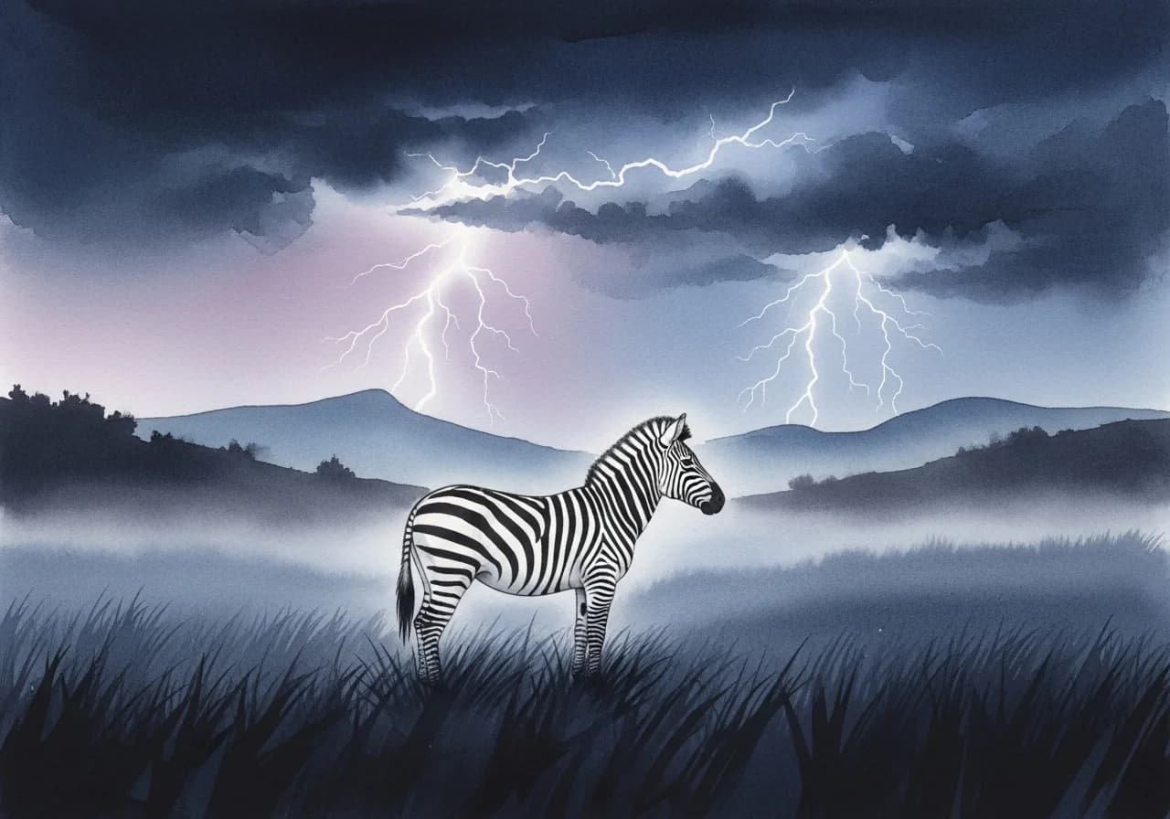 사나운 얼룩말 꿈 — 감정 통제 경고의 흉몽